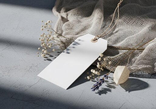 Sun-Dappled Tag with Delicate Botanicals