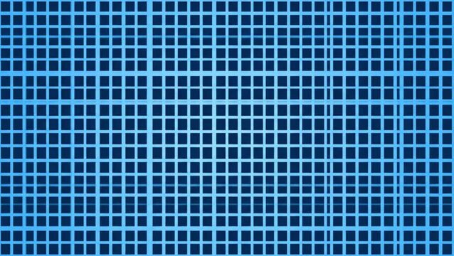 Abstract blue grid pattern with uniform squares creating a digital and geometric background texture.