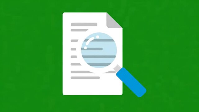 Magnifying glass scanning beauty document for skincare analysis showing cosmetic ingredients research and dermatological testing process in professional beauty industry