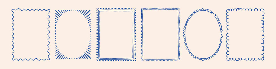 Watercolor Italian coastal frame featuring sea waves and floral patterns. Cute vintage border ideal for baby invitations, birthday cards, summer posters. Vector illustration. © Arina