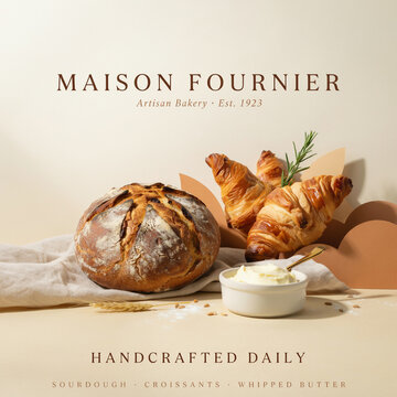 Bakery logo with baking icons.