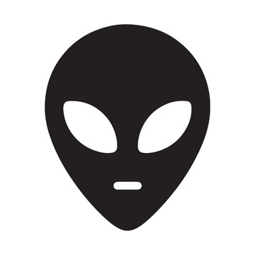 Alien head icon shaped single vector