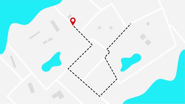 GPS map navigator location icon animation isolated on white background