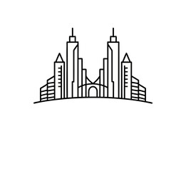 Fototapeta premium Modern City Skyline Icon