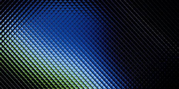 Luxury Blue Diamond Tile Gradient on Black Background, Abstract Futuristic Geometric 3D Pattern