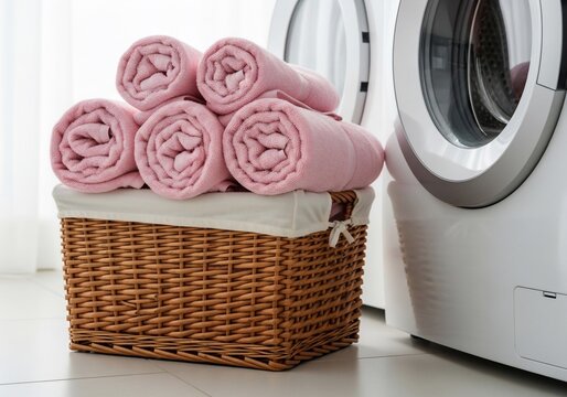 Soft pink comfort, freshly laundered.