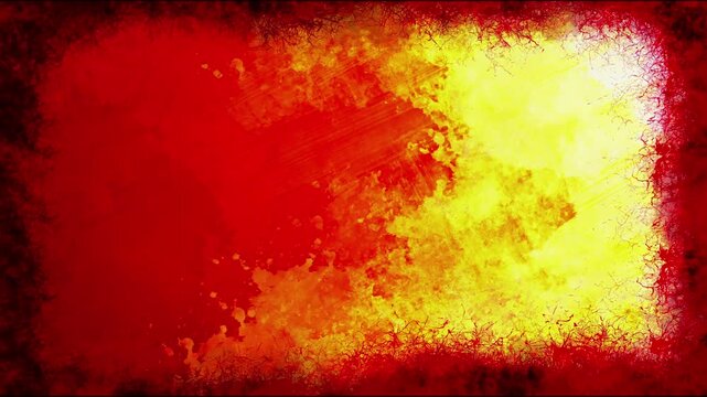 Fiery Red and Yellow Grunge Abstract Background