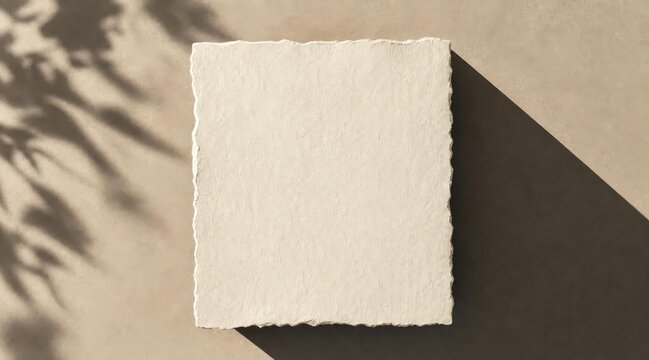 Minimalist deckled edge paper illustration