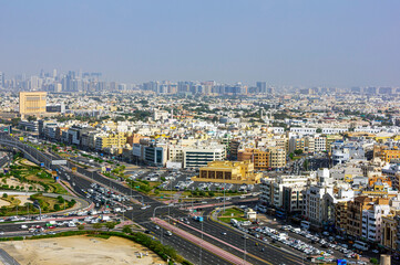 Obraz premium View of Dubai, United Arab Emirates. Here, the older part of Dubai