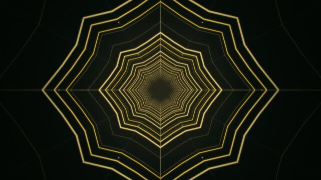 Geometric tunnel seamless loop background. Futuristic geometric tunnel seamless looping video