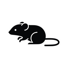 Fototapeta premium Mouse Silhouette Icon for Digital Design and Ui Elements
