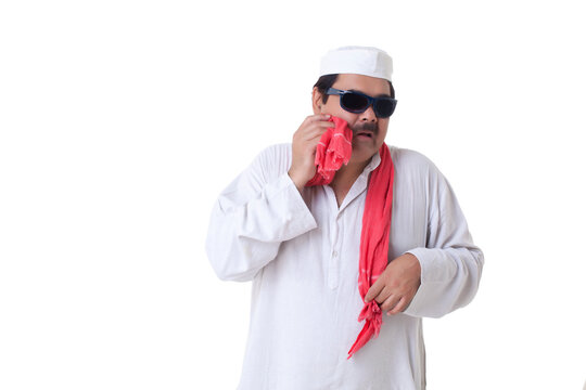 Politician wiping his face 