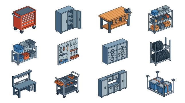 Diverse Workshop Equipment Set.