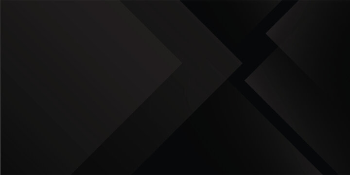 Abstract dark black geometric background with overlapping chevron angular shapes for luxury corporate presentation, cover, and web banner.