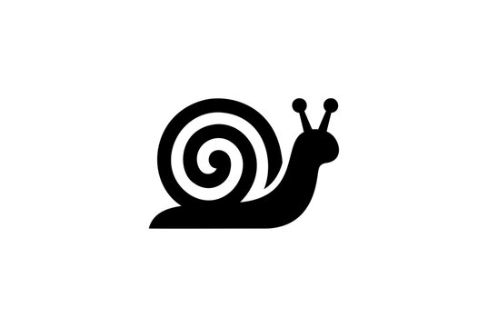 Snail icon minimalist simple design logo helix abstract style illustration graphic slug