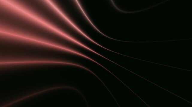 warm red glowing curved light waves flowing smoothly across deep dark abstract background creating cinematic futuristic motion loop animation