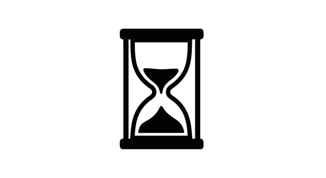 Hourglass timer with sand flowing.