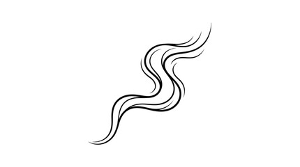 Fototapeta premium Smoke Waves Rising Upwards Slowly.
