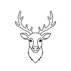 Fototapeta premium Deer head illustration