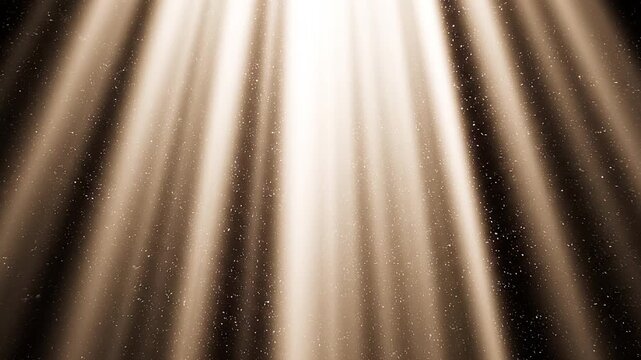 Ethereal Warm Light Beams and Dust Particles Motion Background