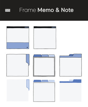 File folder and web browser frame set with tab design for layout template