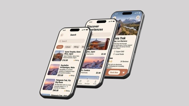 Multi Screen Phone App Showcase Mockup