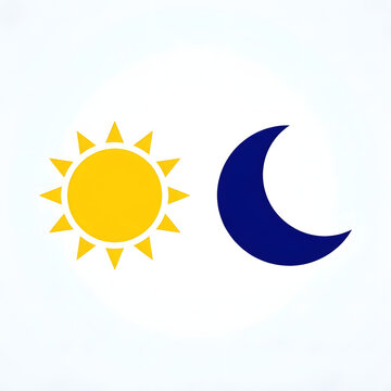  Stylized Day Night Vector Illustration