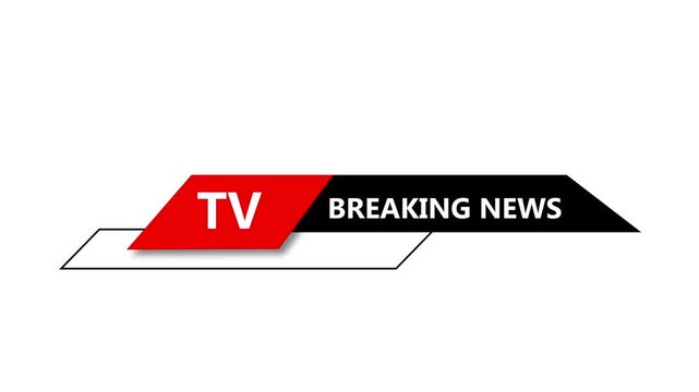 TV Breaking News Lower Third Banner Template | Red Blue News Ticker Overlay for Broadcast
