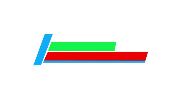 Simple and Modern Lower Third Animation with Red Colors. Video Templates Animation in Alpha Channel and Green Screen Background.