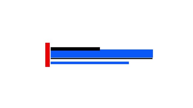 Minimalist lower third animation with red colors. Suitable for content information or broadcasting. Video animation in 4k quality with alpha channel