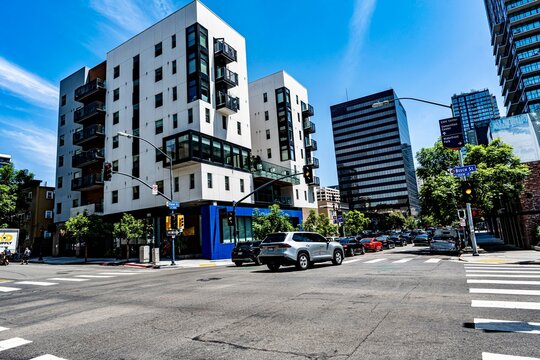 The area of downtown near Little Italy and the Gaslamp District.  The area is near Beech Street and Ash Street