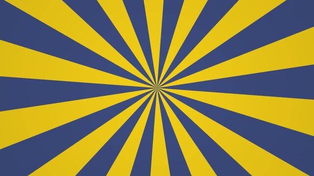 Abstract blue and gold radial sunburst pattern visual background with radiating light rays effect