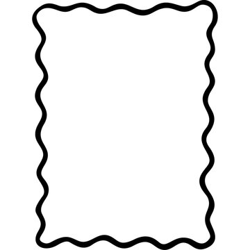 Wavy Decorative Rectangle Frame Outline