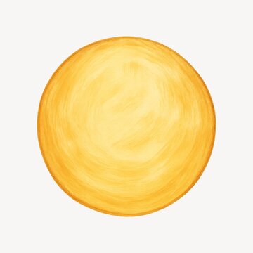 Bright textured circular sun illustration.