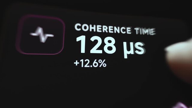 Coherence Time Reading Of 128 Microseconds With A Positive Trend On A Metric Card