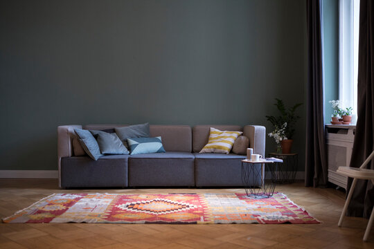 Living room with couch and carpet