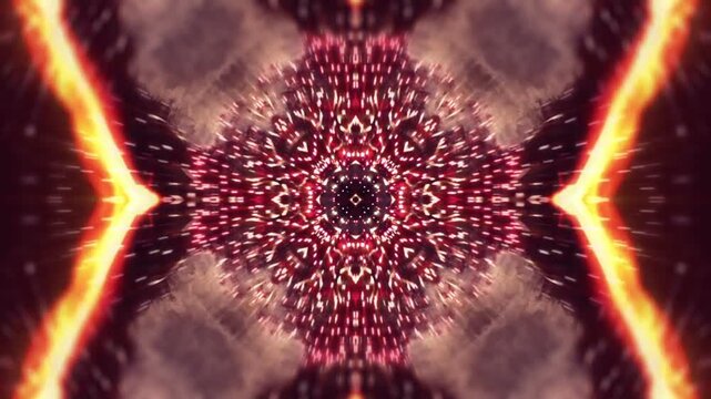 explosion of fire in the dark