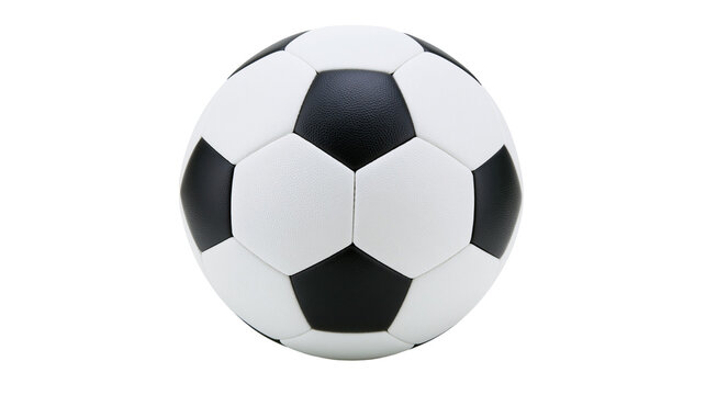 Classic black and white soccer ball with pentagonal and hexagonal panels