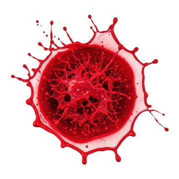 Red blood cell isolated on transparent background
