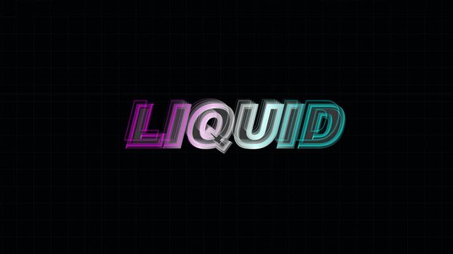 Liquid Neon Text Glitch Effect Animation