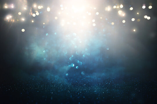 Abstract background of soft focus bokeh lights
