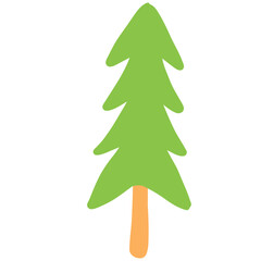 Fototapeta premium Spruce pine tree Outdoor Summer Camp Icon 