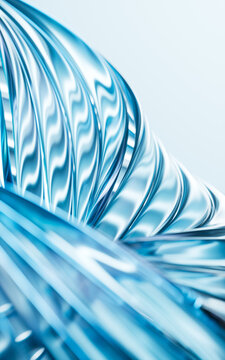 Flowing transparent curve lines background, 3d rendering.