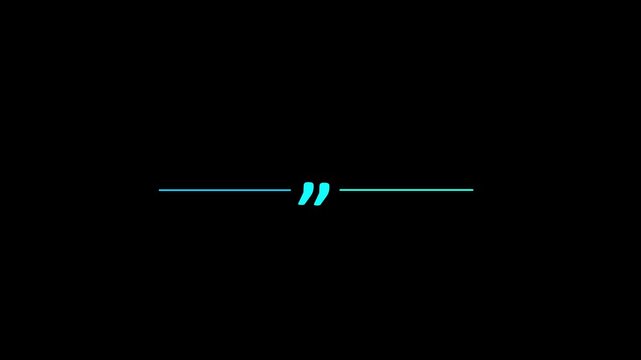 Minimalist quotation mark animation on white background, for editorial and, typography projects quote punctuation