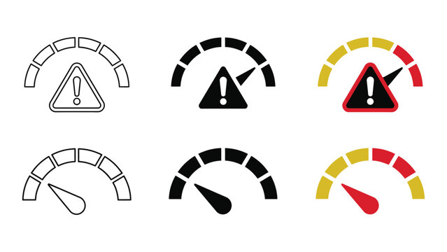 Risk level icon vector illustration featuring danger assessment, warning status, and security evaluation concepts for safety, analytics, and risk management designs.