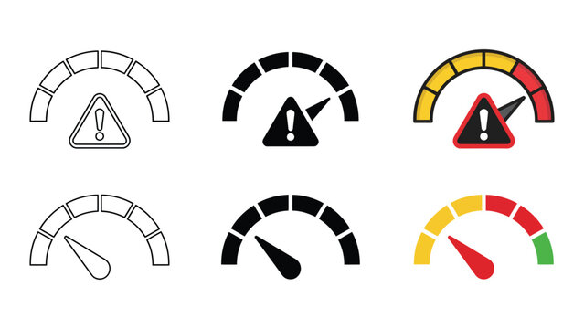 Risk level icon vector illustration featuring danger assessment, warning status, and security evaluation concepts for safety, analytics, and risk management designs.