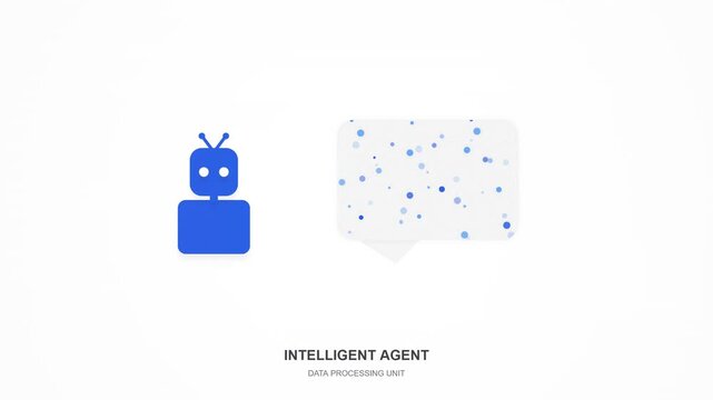 AI Intelligent Agent Data Processing Graphic Animation