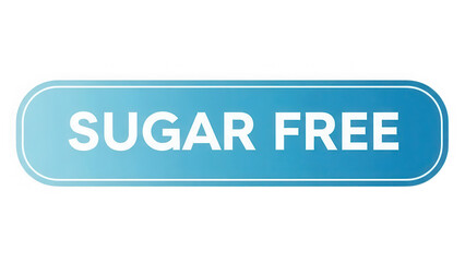 Obraz premium Blue Sugar Free Label Badge for Healthy Product Packaging Design isolated on transparent background
