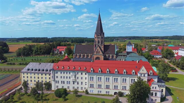 Erzabtei Sankt Ottilien, Kloster der Missionsbenediktiner, Eresing, Bayern, Deuschland