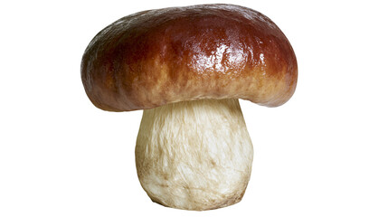 Porcini mushroom with brown cap and white stem © Clementine